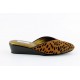 women's slippers SEGRETA leopard-print pony hair